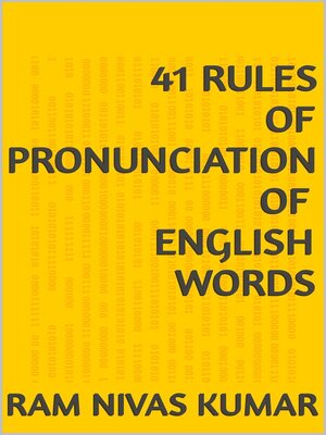 cover image of 41 Rules of Pronunciation of English Words